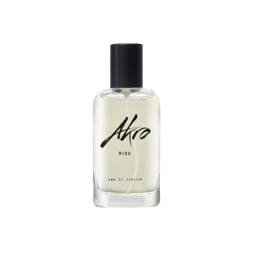 Rise by Akro 30ml – a summery, gourmand perfume with coconut water, pineapple, tiare flower, toffee, sandalwood and ambroxan, perfect for those who love fruity, sunny perfumes.