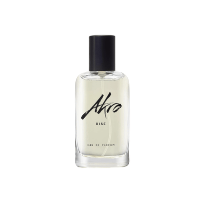Rise by Akro 30ml – a summery, gourmand perfume with coconut water, pineapple, tiare flower, toffee, sandalwood and ambroxan, perfect for those who love fruity, sunny perfumes.